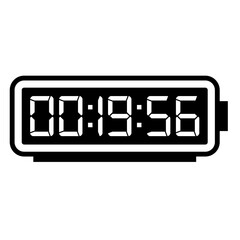 Digital clock number set. Electronic figures. Vector illustration.