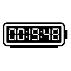 Digital clock number set. Electronic figures. Vector illustration.