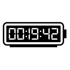 Digital clock number set. Electronic figures. Vector illustration.