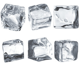 Obraz premium Ice cube overlay transparent background PNG easy to use