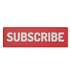 subscribe button 3d illustration
