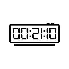 Digital, clock, led icon vector image. Can also be used for home electronics and appliances. Suitable for mobile apps, web apps and print media.