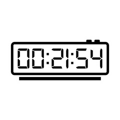 Digital, clock, led icon vector image. Can also be used for home electronics and appliances. Suitable for mobile apps, web apps and print media.