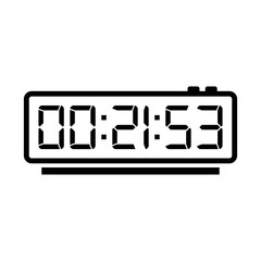 Digital, clock, led icon vector image. Can also be used for home electronics and appliances. Suitable for mobile apps, web apps and print media.