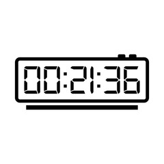 Digital, clock, led icon vector image. Can also be used for home electronics and appliances. Suitable for mobile apps, web apps and print media.