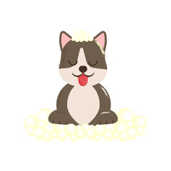Illustration dog for web design. Outline symbol collection. Vector design. Cartoon illustration. Linear icon collection. Simple design. Cute character design. Vector outline drawing. Vector