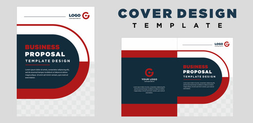 company profile cover template layout design or brochure cover template design