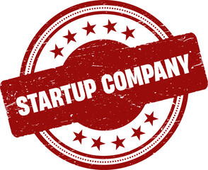 Startup Company grunge rubber stamp vector illustration.
