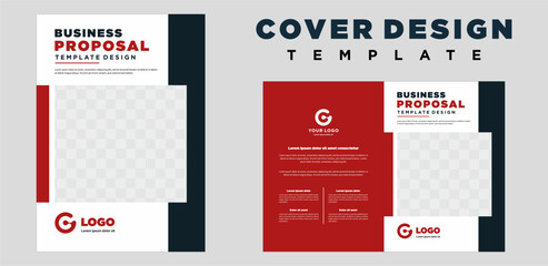 company profile cover template layout design or brochure cover template design