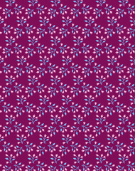 Simple floral fabric pattern with modest flat pink tulip flowers Rustic fashion fabric trend