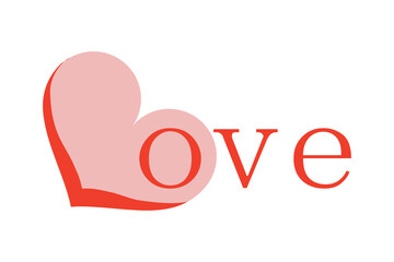 Heart. Abstract love symbol on white background