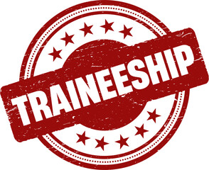 Traineeship grunge rubber stamp vector illustration.