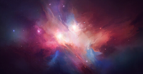 Nebula on a background of outer space	
