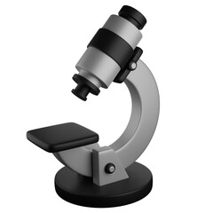 3d illustration microscope