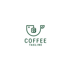 Obraz premium Coffee Green logo desing icon vector 