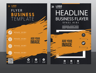yellow and black modern business flyer 