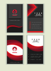 modern horizentale red and black flyer design 