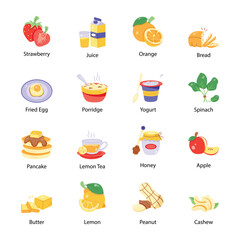Pack of Food Hand Drawn Icons

