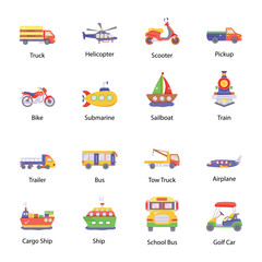 Pack of Travel Flat Icons 
