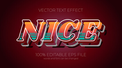 nice text effect style, EPS editable text effect