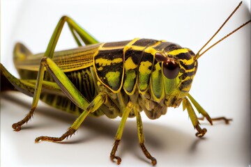 A close up of a grasshopper