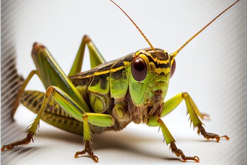 A close up of a grasshopper