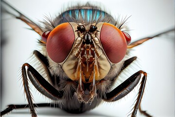 A close up of a fly