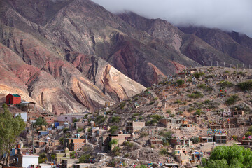 View of the characteristic cemetery of Maimarà in the province of Jujuy, Argentina