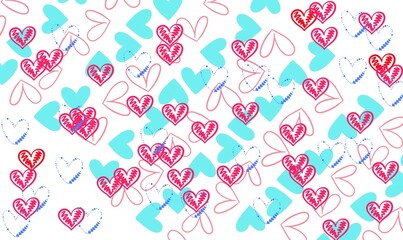 Valentine Heart Shape With White Background, Valentines Day