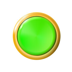 Realistic matte green button. png