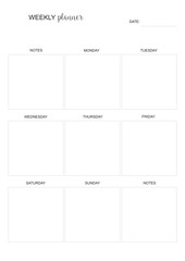 Weekly Planner, KDP Interior, To Do Planner, Vector PDF, Blank Calendar