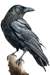 Obraz premium Raven isolated, png, transparent background, black