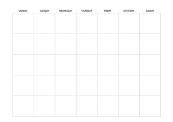 Monthly Planner Calendar, KDP Interior, To Do Planner, Vector PDF, Blank Calendar