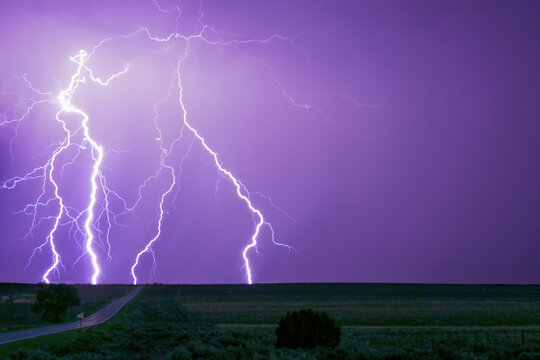 A lightning strike in New Mexico.