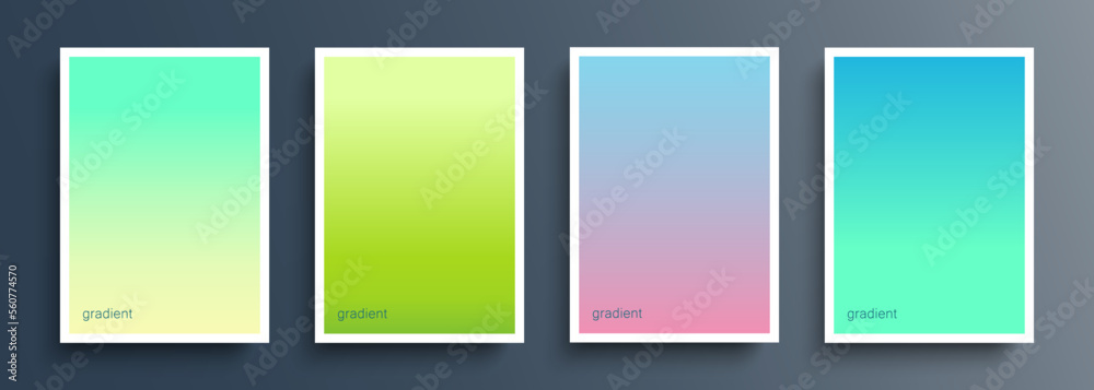 Leinwandbilder set of spring color backgrounds with soft color gradient for your springtime season creative graphic