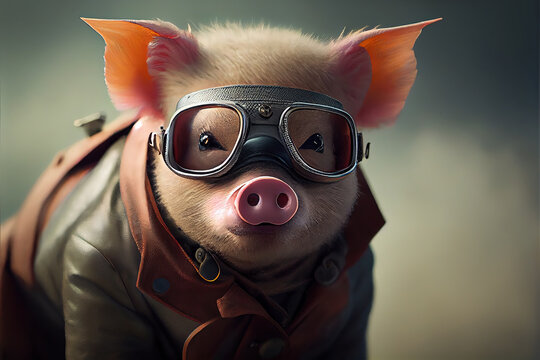 flying pigs, concept, when pig fly,generative ai