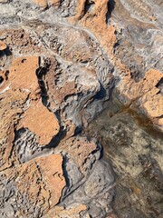 gradient sedimentary rocks in tung ping chau, hong kong