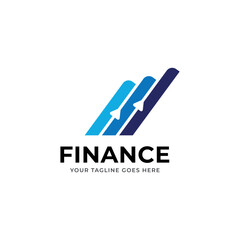 Simple illustration logo for financial company.