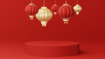 Chinese New Year celebrations , Festive gift card templates with realistic 3D design elements, holiday banners, web posters, flyers, and brochures, greeting cards . 3D Rendering