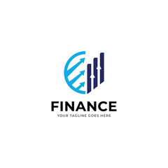 Simple illustration logo for financial company.