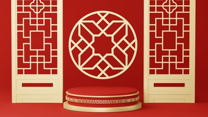 Chinese New Year celebrations , Festive gift card templates with realistic 3D design elements, holiday banners, web posters, flyers, and brochures, greeting cards . 3D Rendering