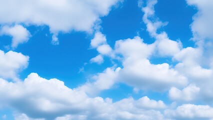 Fototapeta na wymiar Blue sky with blurred windy clouds during daytime.