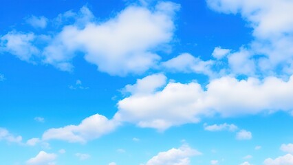 Obraz na płótnie Canvas White fluffy clouds on blue sky in summer.