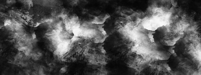 Abstract black watercolor background painting. Abstract black background. Black background texture in painted watercolor and vintage grunge design,