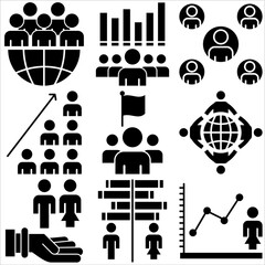 World population day icon glyph style part four