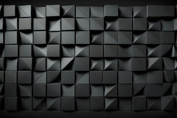 Black abstract geometric background. Generative Ai.