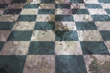 Grungy stained checker pattern abstract