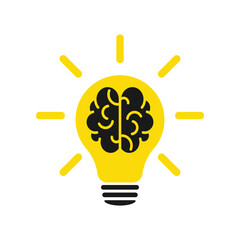 Lamp and brains - innovative lamps, ideas of the mind. Web design.	