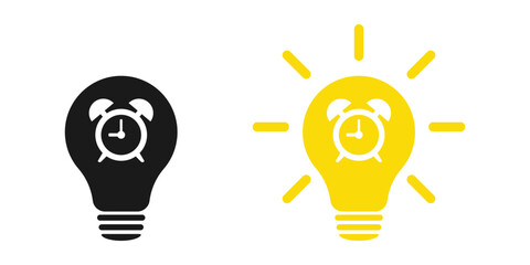 Alarm clock in a light bulb.