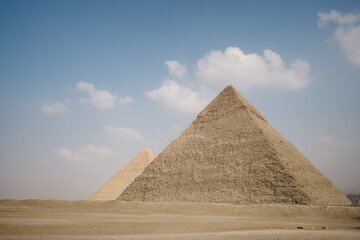 Fototapeta na wymiar The great pyramids of Giza at Egypt